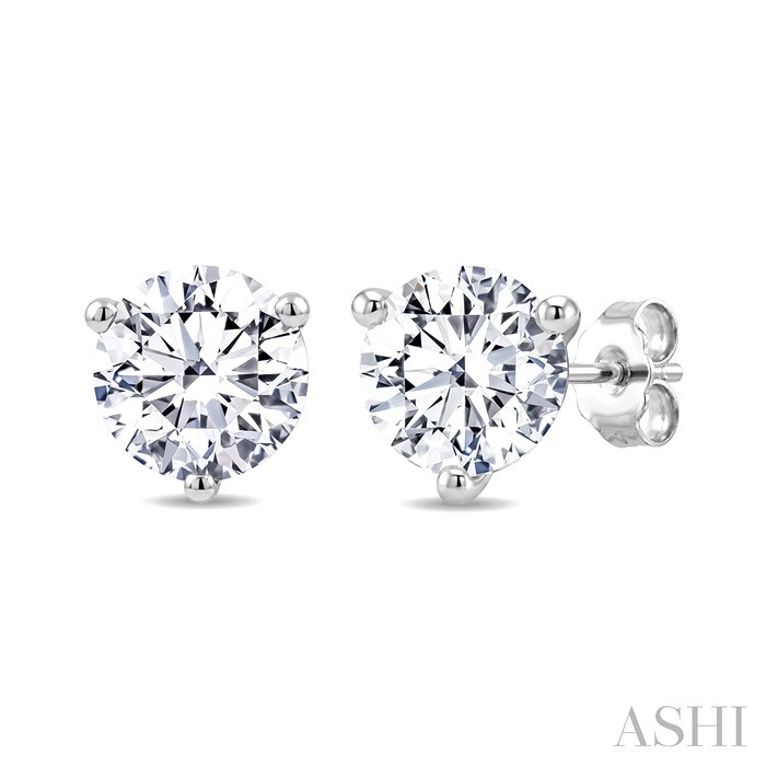 Round Shape Martini Diamond Stud Earrings