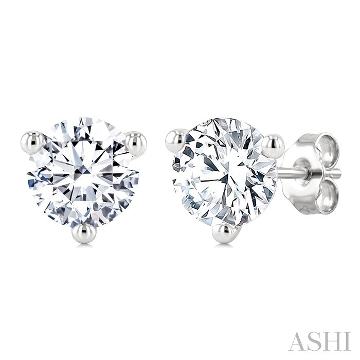 Round Shape Martini Diamond Stud Earrings