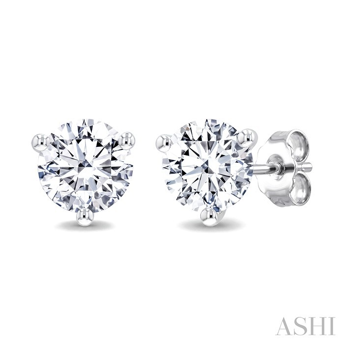 Round Shape Martini Diamond Stud Earrings