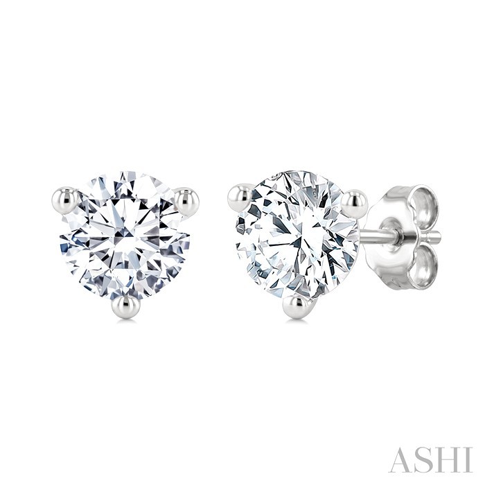 Round Shape Martini Diamond Stud Earrings