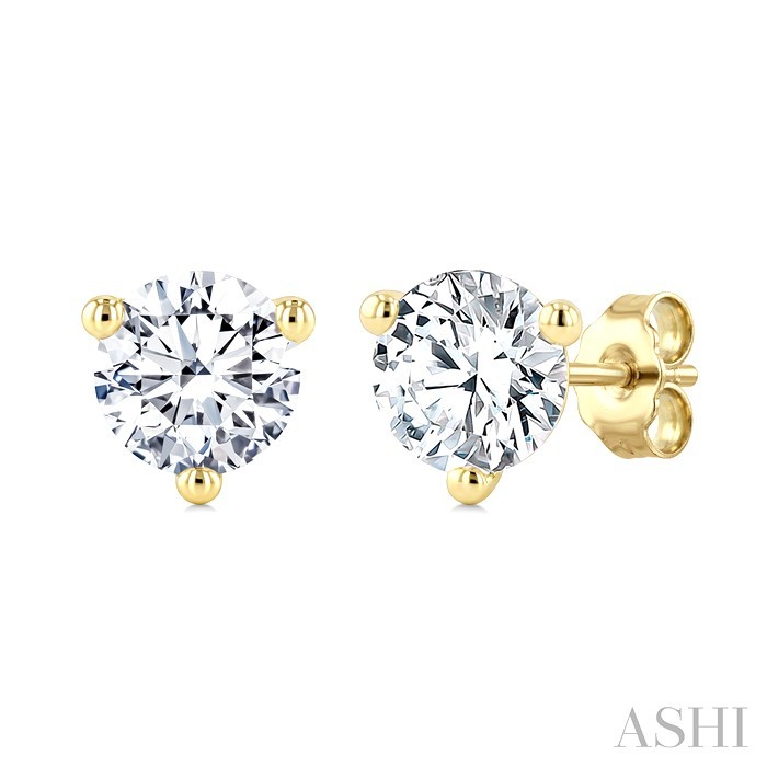 Round Shape Martini Diamond Stud Earrings