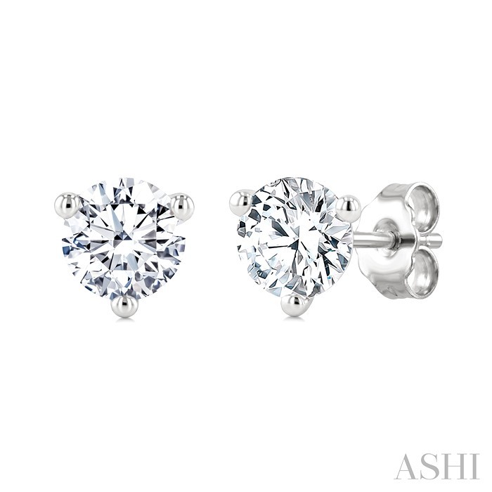Round Shape Martini Diamond Stud Earrings