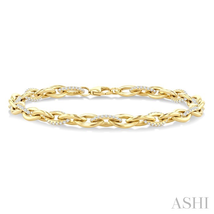 Marquise Shape Open Link Diamond Bracelet