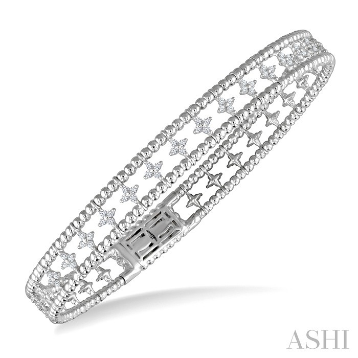 Flora Halfway Diamond Flex Bangle