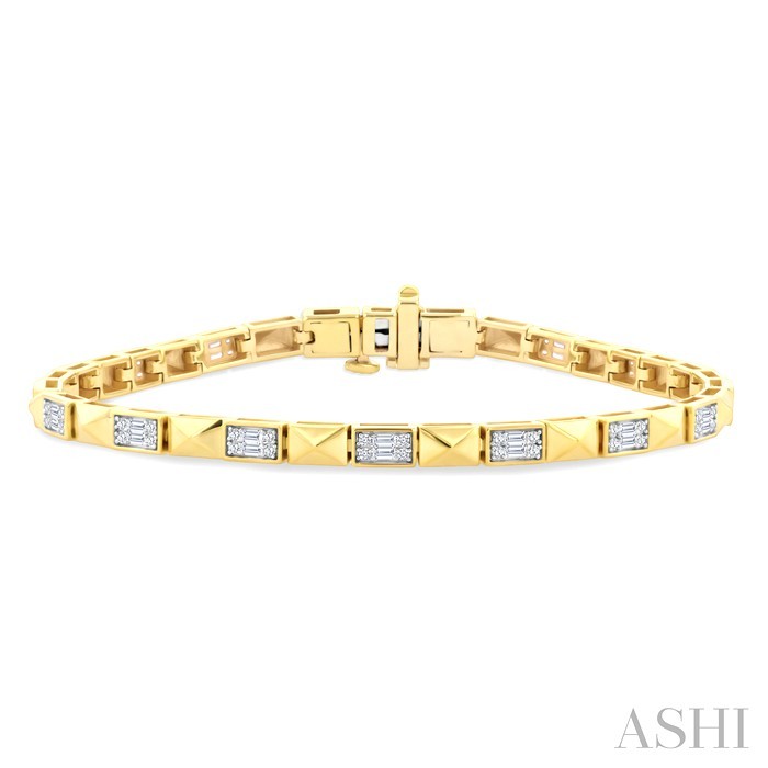 Pyramid Fusion Diamond Fashion Bracelet