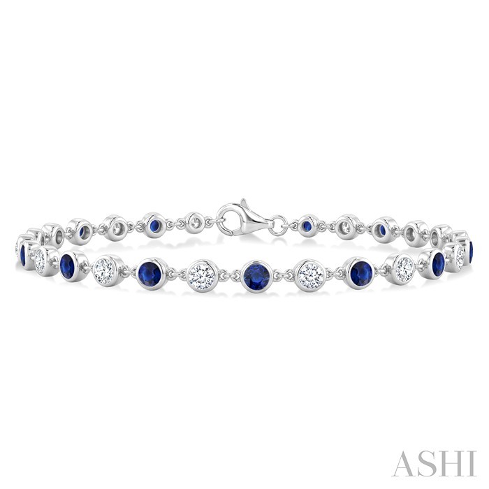 Gemstone & Diamond Station Bracelet