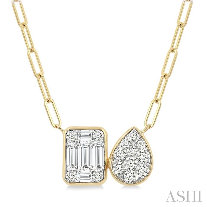 Emerald & Pear Lovebright Diamond Necklace