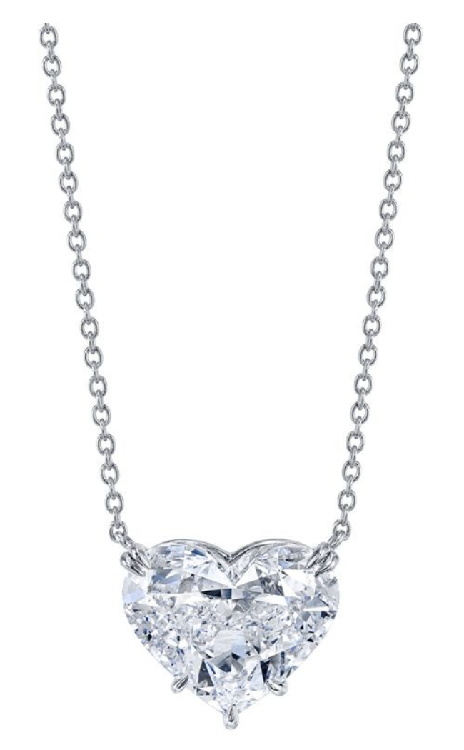 Norman Silverman Diamond Heart Shape Solitaire Necklace at Deutsch Fine Jewelry