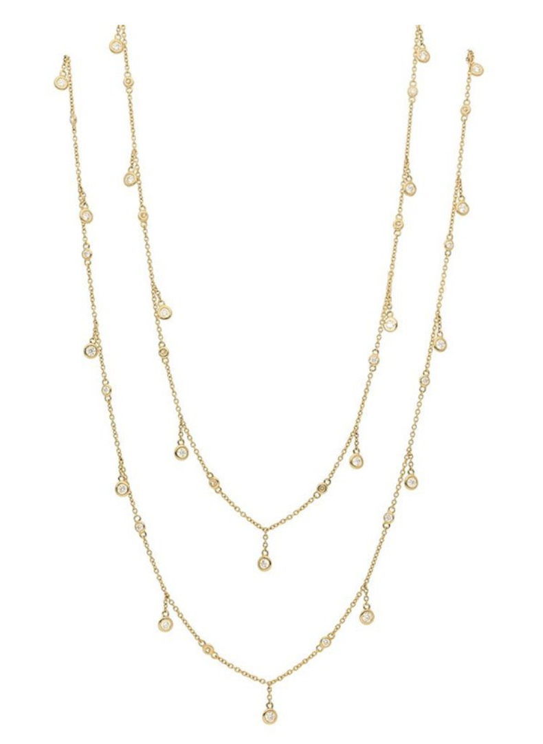 Deutsch Signature Diamonds by the Yard Dangle Necklace in 14k yellow gold