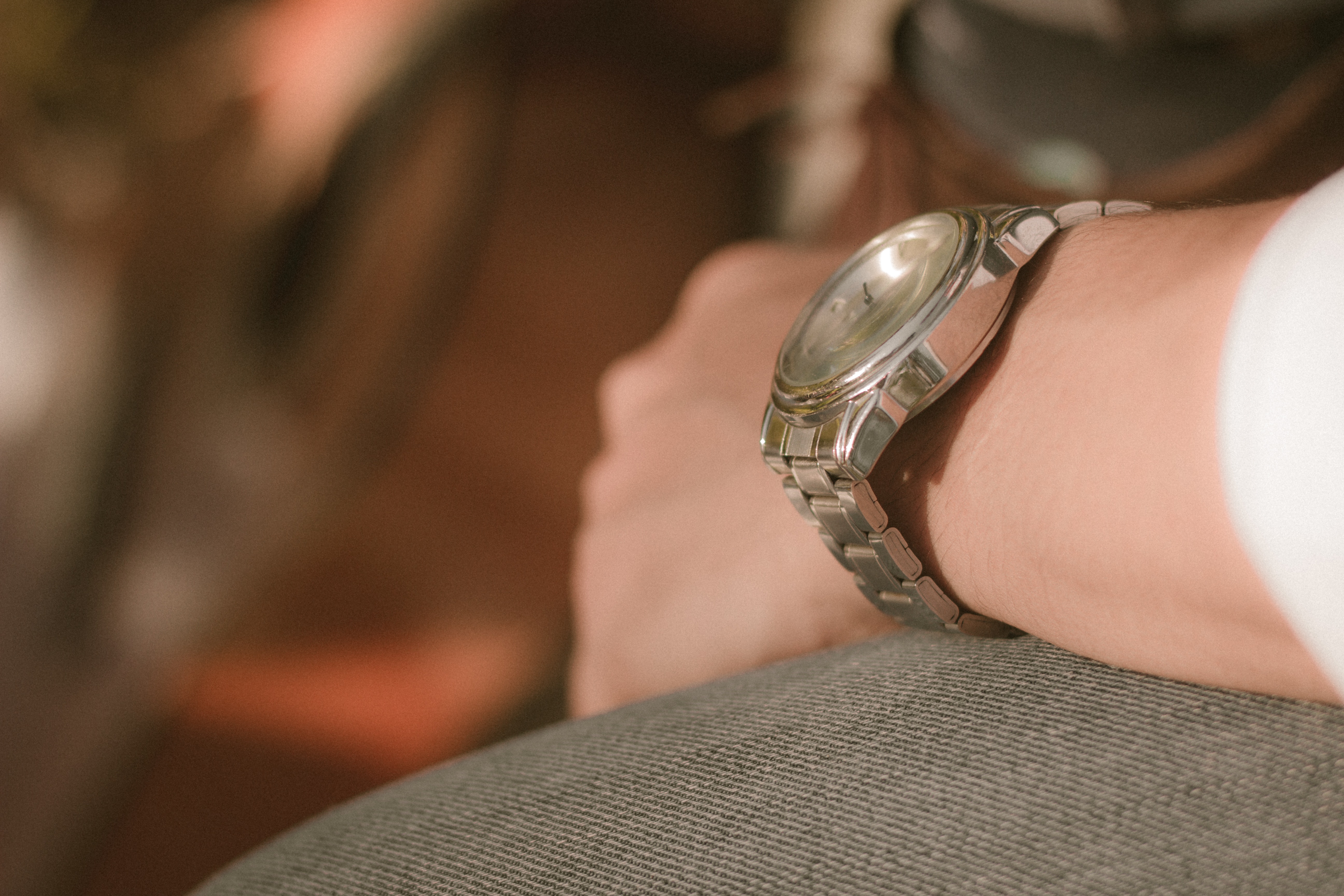Close-up of a man wearing a metal wristwatch, Photo by Jay-r Alvarez via Pexels