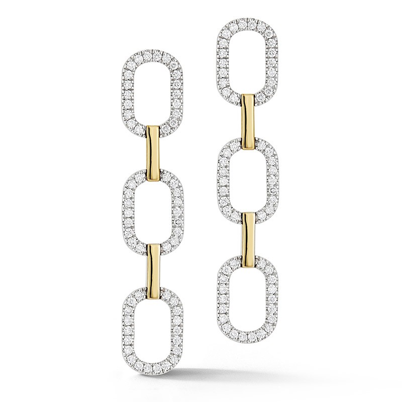 Stunning Deutsch Signature Pave Diamond Drop Earrings, available at Deutsch Fine Jewelry in Houston, TX.