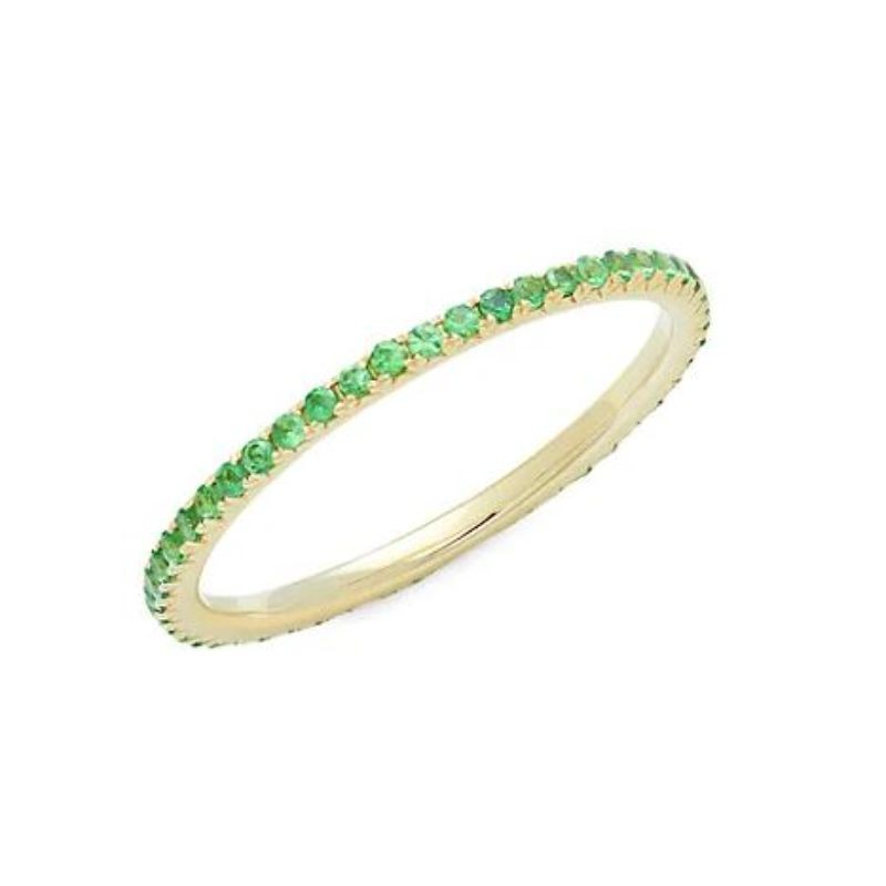 Verdant Deutsch Signature Tsavorite Eternity Ring, available at Deutsch Fine Jewelry in Houston, Texas