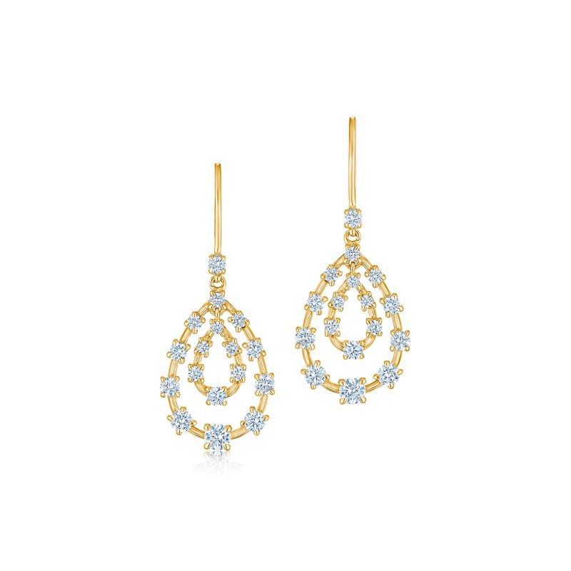 Gorgeous Kwiat Small Double Teardrop Earrings, available at Deutsch Fine Jewelry.