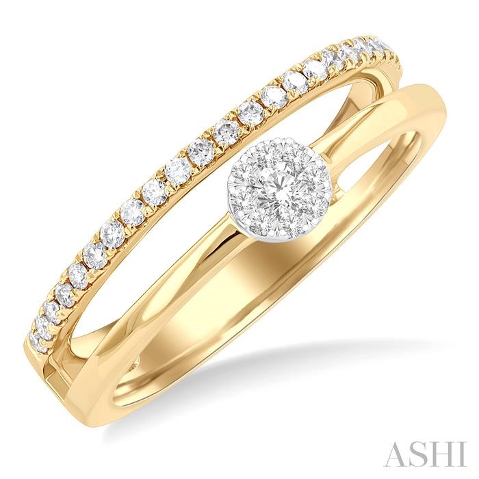 Stunning Double Row Lovebright Diamond Fashion Ring by Ashi, available at Deutsch Fine Jewelry in Houston, Texas.