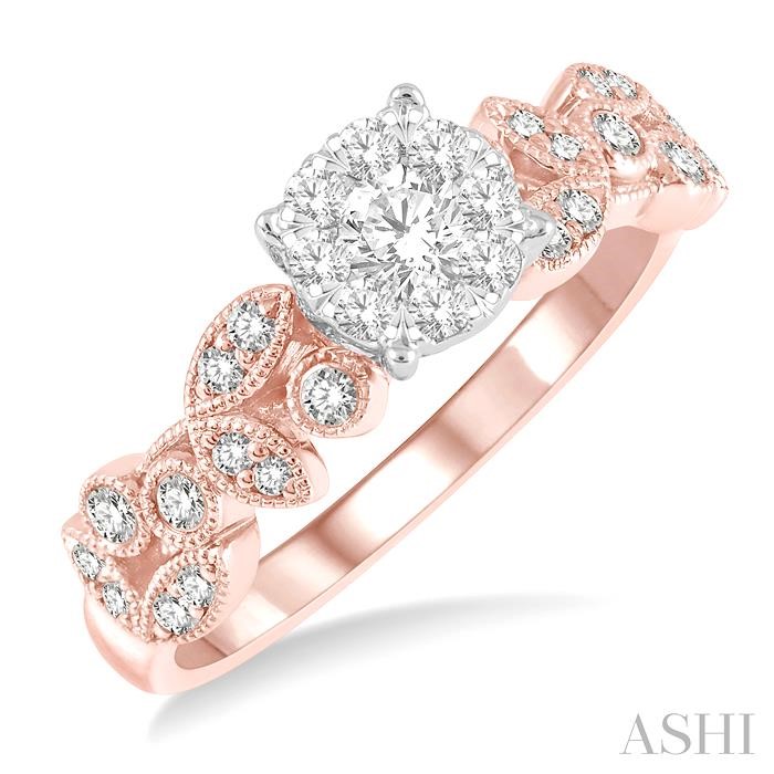 Rose Gold Lovebright Diamond Engagement Ring by Ashi, available at Deutsch Fine Jewelry in Houston, Texas.