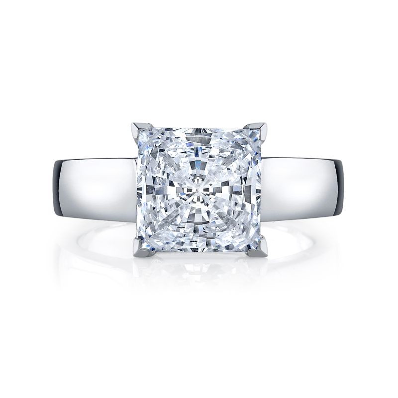 Radiant Deutsch Signature Princess Cut Solitare Semi-Mount engagement ring, available at Deutsch Fine Jewelry in Houston, Texas.