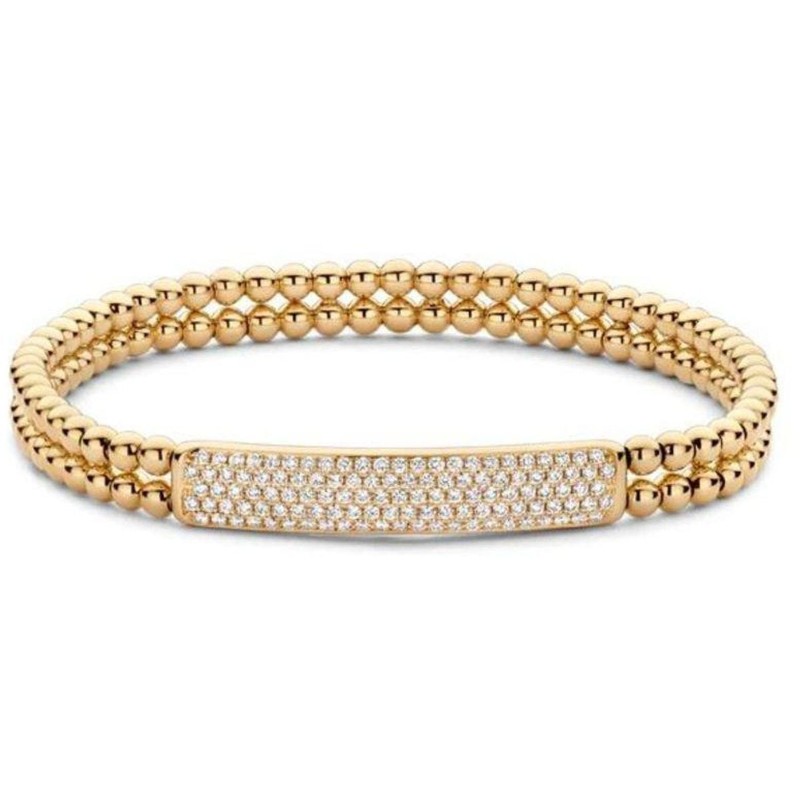 Gorgeous Double Bead Stretch Bracelet by Hulchi Belluni, available at Deutsch Fine Jewelry in Houston, Texas.