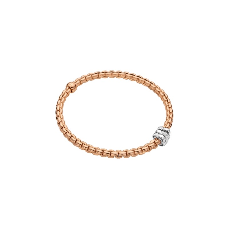Sleek rose gold chain Bracelet with Dias by Fope, available at Deutsch Fine Jewelry in Houston, Texas.