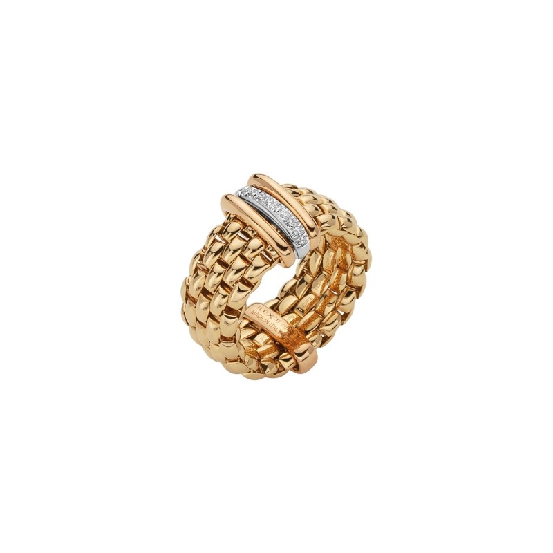 Beautiful yellow gold Ring with Dias by Fope, available at Deutsch Fine Jewelry in Houston, Texas.