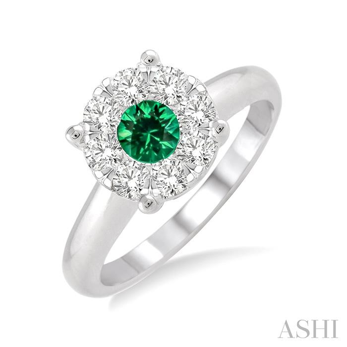 Beautiful Round Shape Lovebright Gemstone Diamond Ring by Ashi available at Deutsch Fine Jewelry in Houston, Texas.