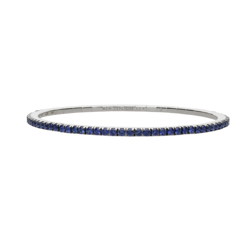 Extensible Sapphire Stretch Tennis Bracelet