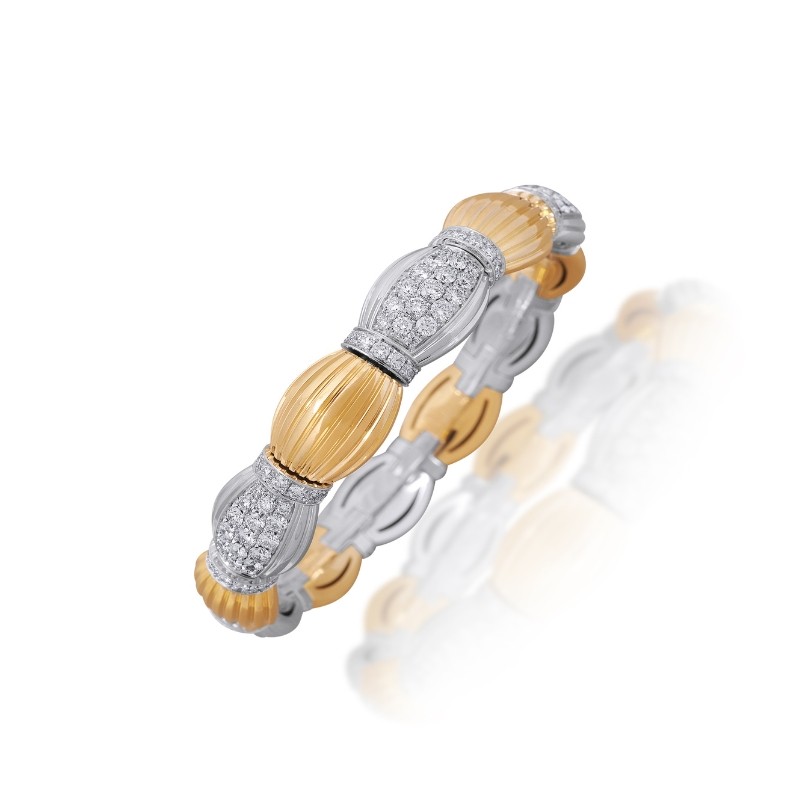 Picchiotti White and Yellow Gold Xpandable Bracelet