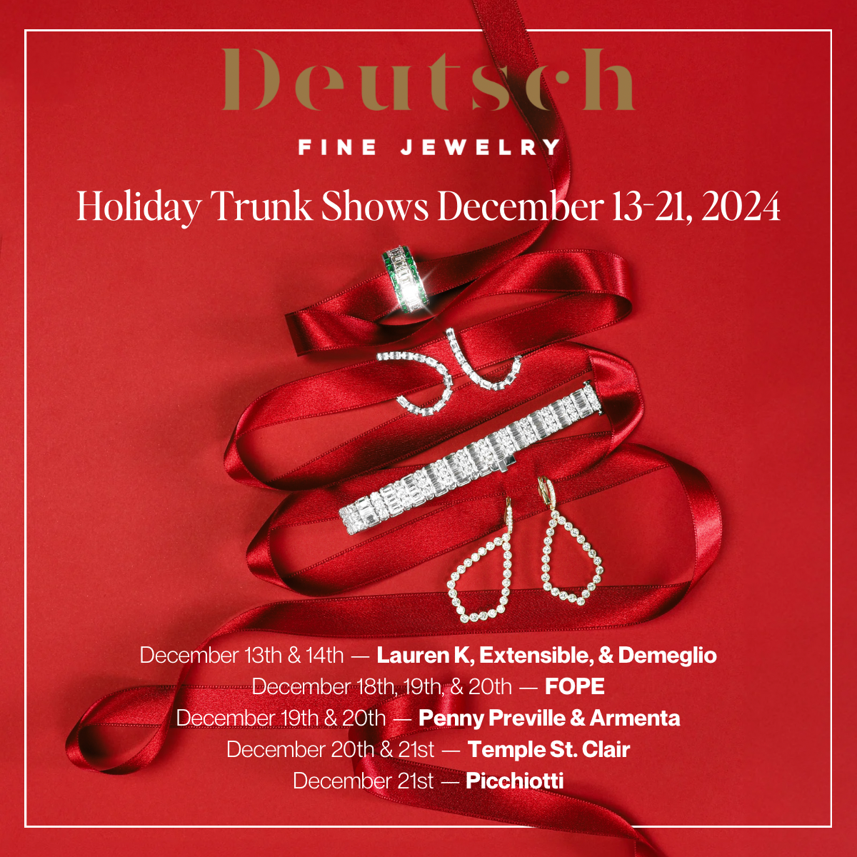 Last Chance for Trunk Shows at Deutsch Fine Jewelry