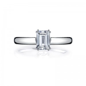 Deutsch Signature Emerald Cut Solitaire Semi Mount