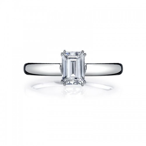 Deutsch Signature Emerald Cut Solitaire Semi Mount