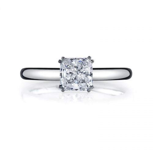 Deutsch Signature Asscher or Radiant Cut Solitaire Semi Mount