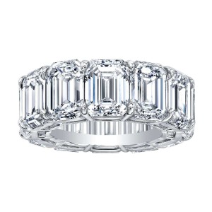 Norman Silverman Emerald Cut Diamond Eternity Band