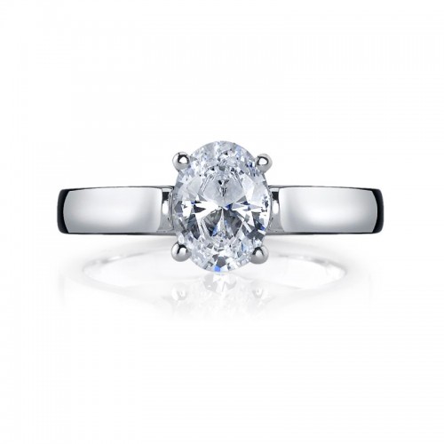 Deutsch Signature Oval Cut Solitaire Semi Mount