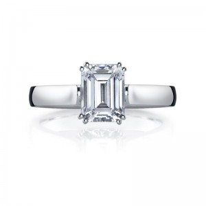 Deutsch Signature Emerald Cut Solitaire Semi Mount