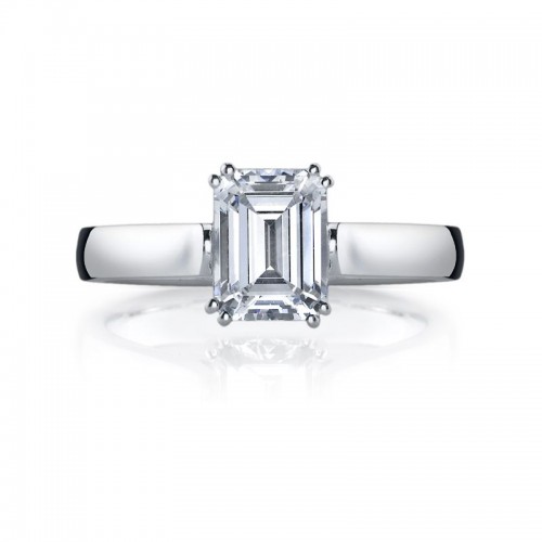 Deutsch Signature Emerald Cut Solitaire Semi Mount