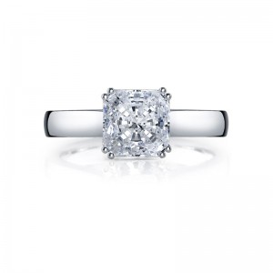Deutsch Signature Asscher or Radiant Cut Solitaire Semi Mount