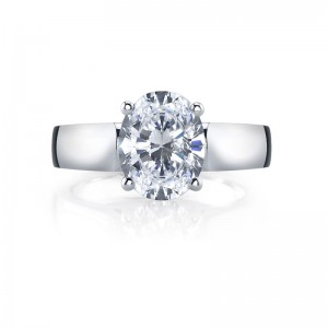 Deutsch Signature Oval Cut Solitaire Semi Mount