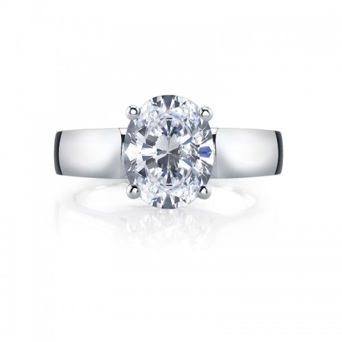 Deutsch Signature Oval Cut Solitaire Semi Mount