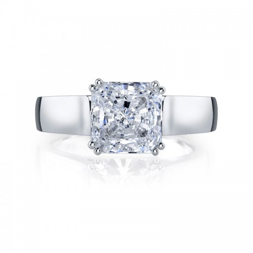 Deutsch Signature Asscher or Radiant Cut Solitaire Semi Mount