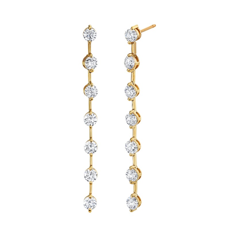 Norman Silverman Line Drop Earrings