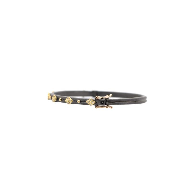 Armenta Crivelli Crosses with White Diamonds Huggie Bracelet