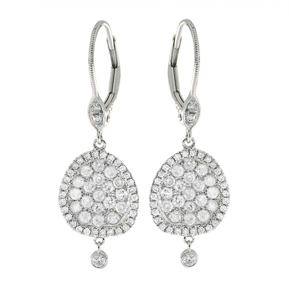 Meira T Pave Drop Diamond Earrings
