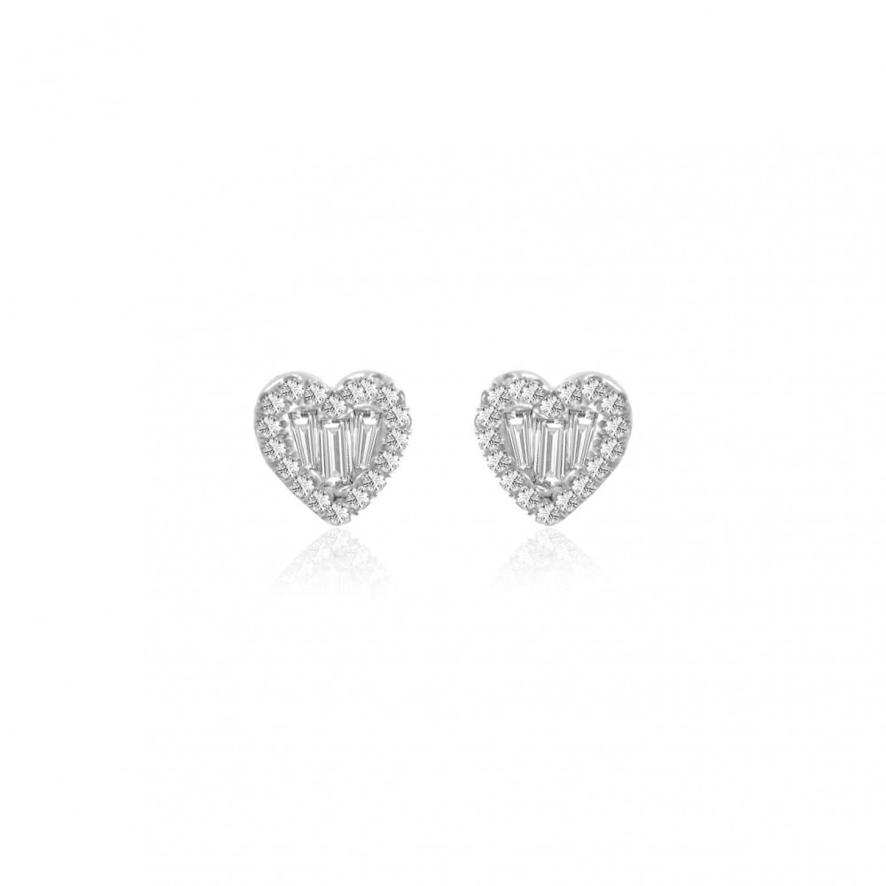 Meira T Diamond Heart Studs