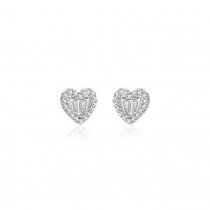 Meira T Diamond Heart Studs