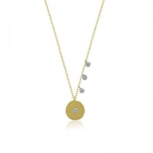 Meira T Signature Off Center Disk Necklace