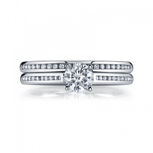 Deutsch Signature Eternity Bridal Set with Channel Set Round Diamonds