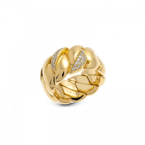 Hulchi Belluni Pave Braided Ring