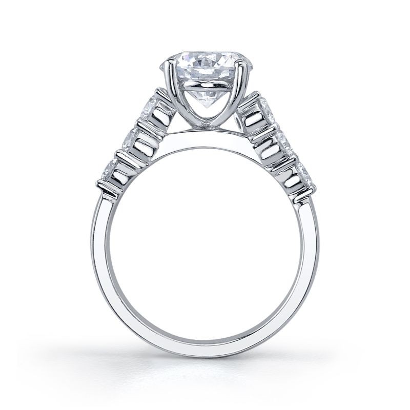 Deutsch Signature Shared Prong Diamond Semi Mount