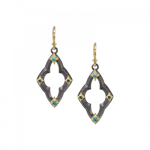 Armenta London Blue Topaz Crivellu Hook Earrings