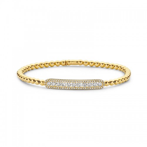 Hulchi Belluni 18k Yellow Gold .92 ctw Diamond Stretch Bracelet