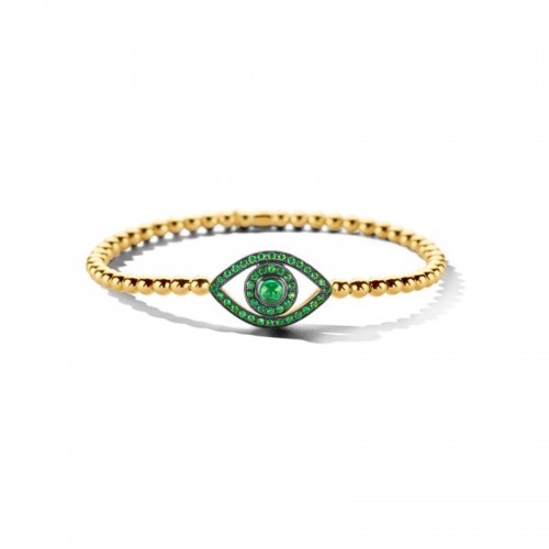 Hulchi Belluni Evil Eye Bead Stretch Bracelet